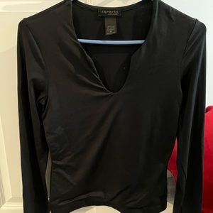 Express black long sleeve top